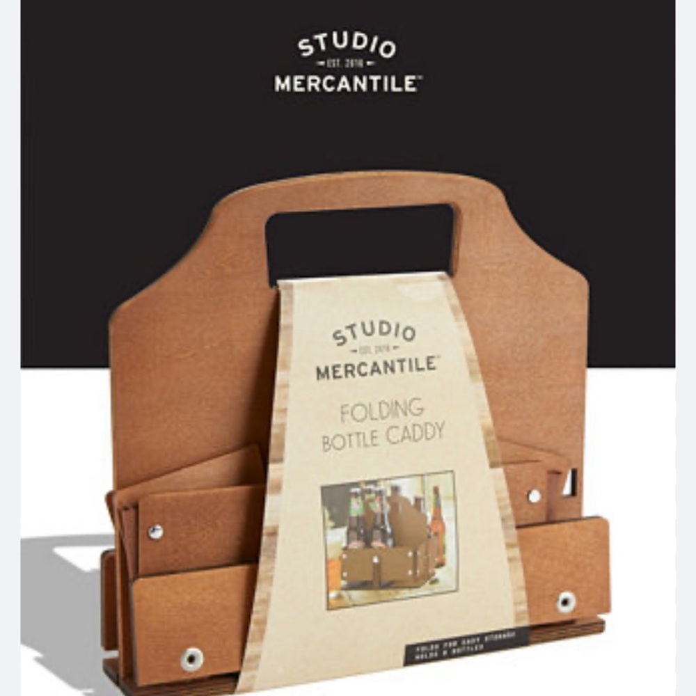 NWT Macys’ Studio Mercantile Folding Bottle Caddy Stocking Stuffer‎ Secret Santa